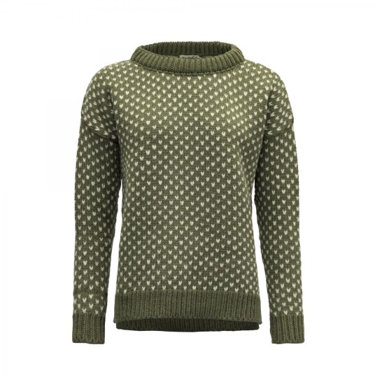 Devold Nordsjø Wool Sweater Wmn Dame, 388A OLIVE, XL Devold Nordsjø Wool Sweater Wmn Dame, 388A OLIVE, XL