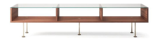 Decotique Vogue Salongbord 45x165 Valnøtt/ Messing