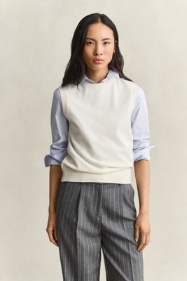 Gant Wool Knitted Vest Cream L