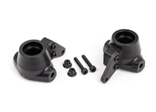 Traxxas 9637A Steering Blocks + Arms Alu Grey Pair Sledge
