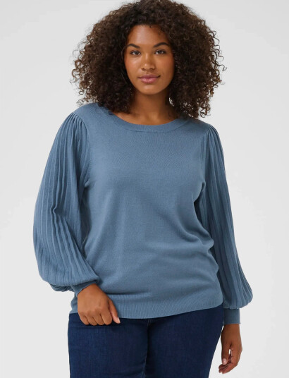 Kaffe Curve Kcloni Knit Pullover - Blue - L