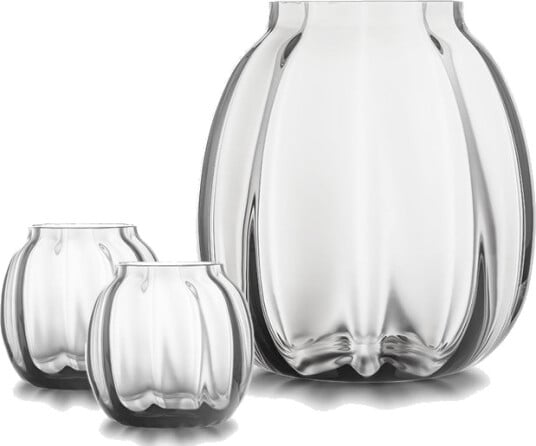Hadeland Glassverk Ella Vase + Telysholder Klar