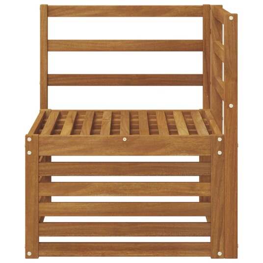 Ute Hjørnesofa Solid akasietre Naturlig 63 x 63 x 73 cm