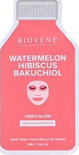 Biovène WATERMELON + BAKUCHIOL DEWY-GLOW! Smoothie Serum Sheet Mask wi