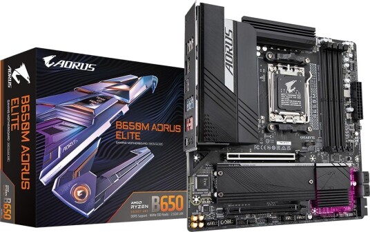 Gigabyte B650M AORUS ELITE Hovedkort for AMD Ryzen 9000 - Micro ATX, DDR5, Socket AM5 Gigabyte B650M AORUS ELITE Hovedkort for AMD Ryzen 9000 - Micro ATX, DDR5, Socket AM5