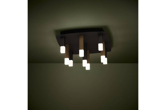 Takbelysning Eglo Estanterios Grå/Brun med 9 Lamper