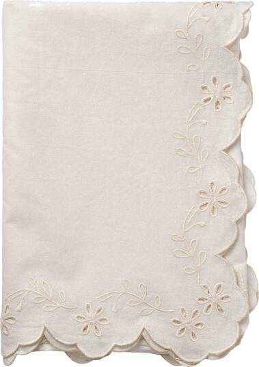 Pick a Poppy Lace bordduk Offwhite 180x250 cm