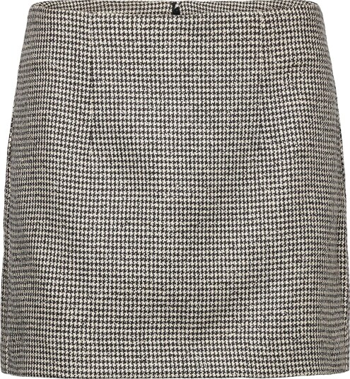 Mango | Houndstooth Straight Mini Skirt | 36