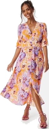 YAS Yasfarron 2/4 Midi Dress Dianthus Aop:farron Aop 34