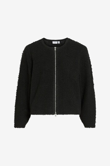 Vila Kardigan viPaza O neck L/S Zipper Knit Svart Vila Kardigan viPaza O neck L/S Zipper Knit Svart
