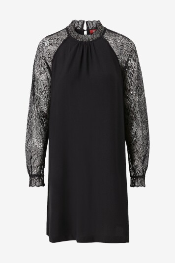 Esprit Kjole Lace Sleeve DresSvart Esprit Kjole Lace Sleeve DresSvart
