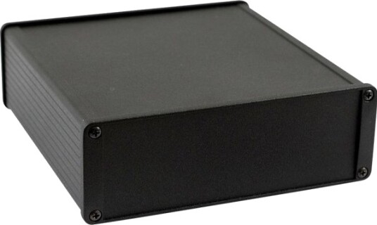 Hammond Electronics 1457T1601ebk Universal Kapsling 160 X 165 X 55 Mm Aluminium Svart 1 Stk