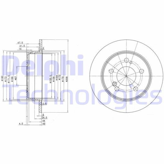 Bremseskive DELPHI BG2291