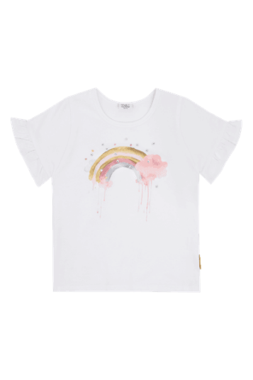 Hust & Claire Alma Rainbow t skjorte til barn   white   92