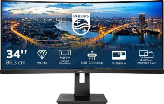 Philips 346B1C 34" Ultrawide LED-skjerm med 100 Hz og VA-panel, Svart Philips 346B1C 34" Ultrawide LED-skjerm med 100 Hz og VA-panel, Svart