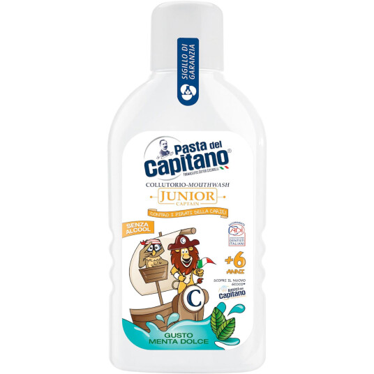 Munnvann for barn Pasta del Capitano plakkfjerner 400 ml. Munnvann for barn Pasta del Capitano plakkfjerner 400 ml.