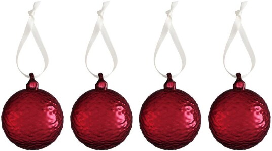 Cooee Design Gry Marble julekule Ø8 cm Deep red