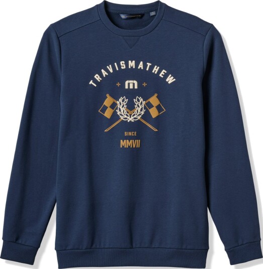 Travis Mathew Tm Varsity Club Crew Golfgenser herre Total Eclipse XX Large