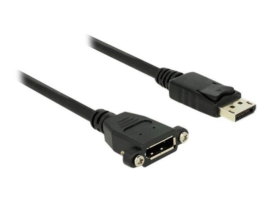 Delock DisplayPort 1.2 Hunkjønn til Hann Forlengelseskabel 1 m 3840x2160