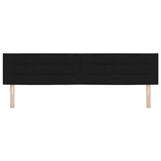 LED Hodegjerde Linje Design Svart 200 cm Stoff