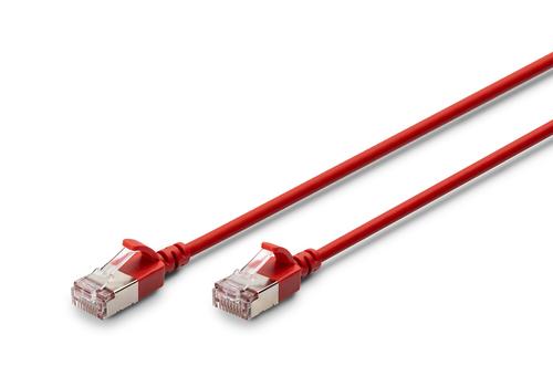 Digitus CAT 6A F FTP SLIM PATCHCABLE 3M COOPERLSZH AWG 32/7 0.3M RED