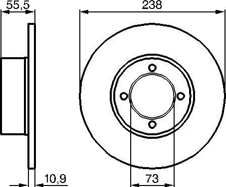 BOSCH 0 986 478 079 Bremseskive BOSCH 0 986 478 079 Bremseskive