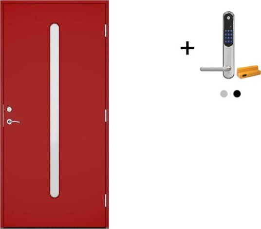 Ytterdør Swedoor Advance-Line Nordic Helsinki med Yale Doorman Classic Home