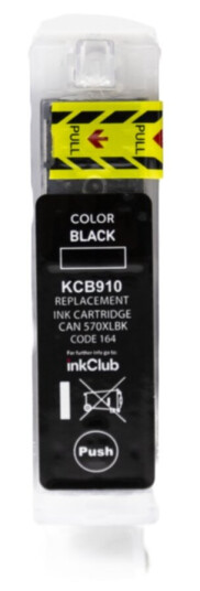 inkClub KCB910 Blekkpatron, erstatter Canon 570XL, svart, 20,4 ml