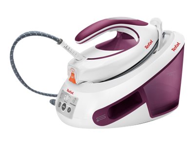 Tefal Express Anti Calc Sv8054e0 Dampstrykejern Med Automatisk Slukking Såleplate: Durilium Airglide Hvit/Fiolett Tefal Express Anti Calc Sv8054e0 Dampstrykejern Med Automatisk Slukking Såleplate: Durilium Airglide Hvit/Fiolett