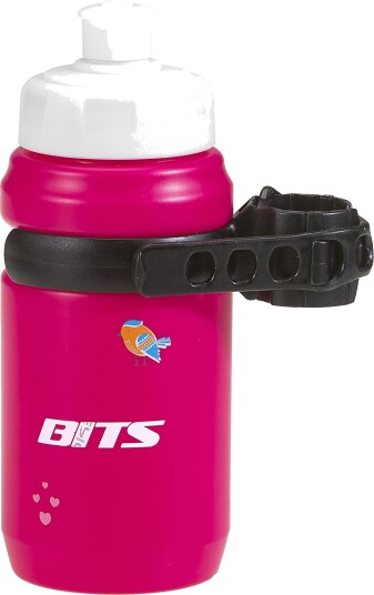 BITS Bottle jr with clips sykkelflaske med holder Pink