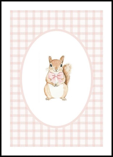 Squirrel Watercolor Plakat Plakat / 70x100cm