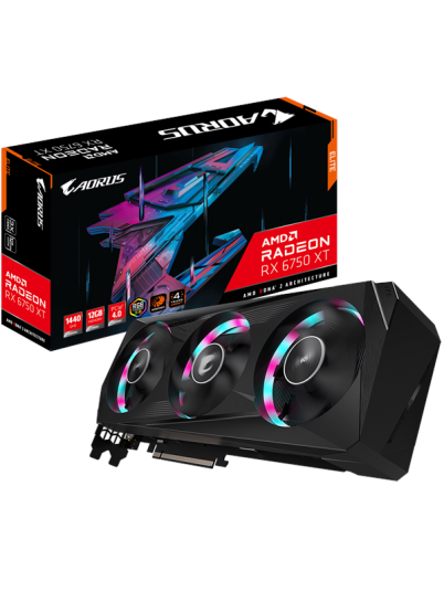 GIGABYTE Radeon RX 6750 XT AORUS Elite 12GB GDDR6 - 12GB GDDR6 RAM - Grafikkort