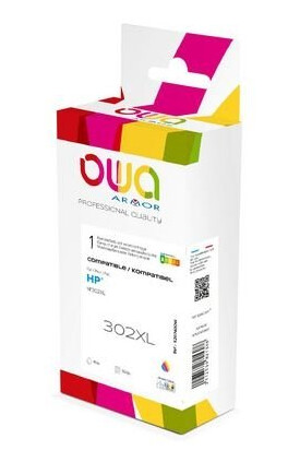Owa - 16 Ml - Farge (Cyan Magenta Gul) - Kompatibel - Gjenfabrikert - Blekkpatron (Alternativ For: Hp 302Xl) - For Hp Deskjet 1110 21Xx 36Xx  Envy 45Xx  Officejet 38Xx 46Xx 52Xx