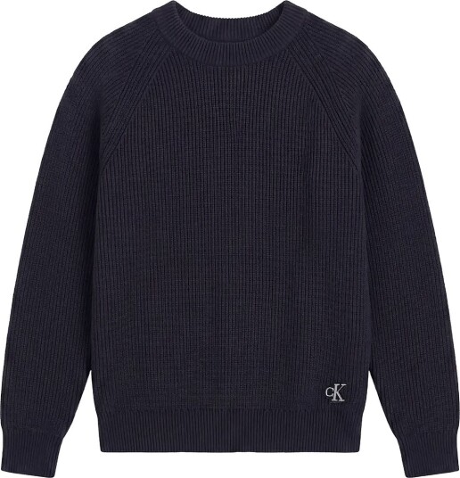 Calvin Klein Jeans Ls Wool Blend Raglan Crewnk 7Gg   Navy   XXL