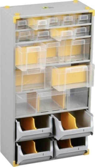 Allit Verktøymagasin L X B X H 300 X 165 X 565 Mm Antall Rom: 19 Innhold 1 Stk