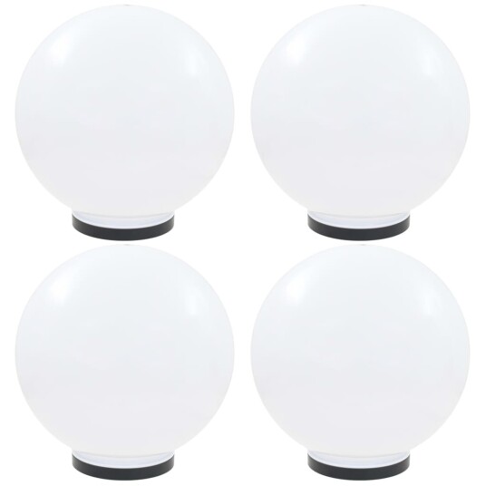 LED kulelamper 4 stk sfærisk 40 cm PMMA