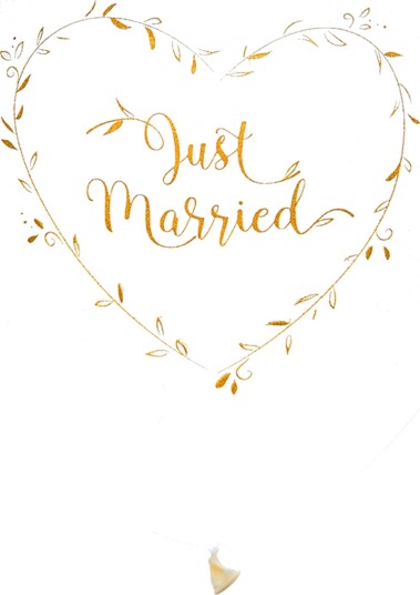 Santex Ballonger Just Married Hvit Gull 8-pakning 6261 0-3