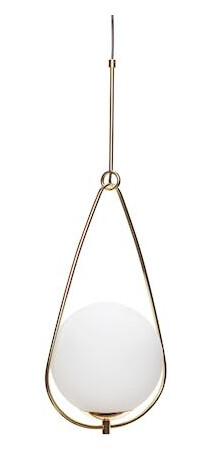 Hübsch Taklampa ø30xh83 cm - Vit/Mässing