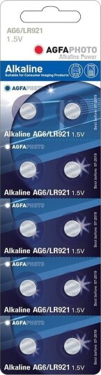 LR921/AG6 10-pak AgfaPhoto knappebatteri - Alkaline, 1,5V