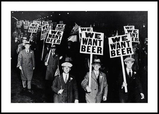 We Want Beer Prohibition Protest Vintage Photography Plakat Plakat / 21x30cm