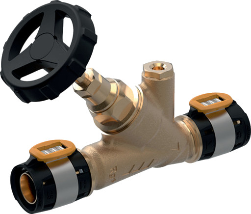 FLOWFIT avstengningsventil 50 mm med håndratt blyfri rødgods