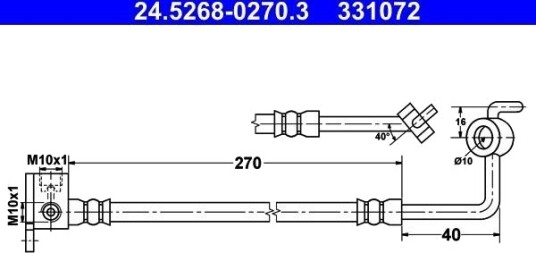 ATE 24.5268 0270.3 Bremseslange
