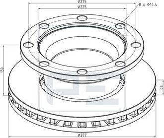 Bremseskive PETERS ENNEPETAL 256.071-00A