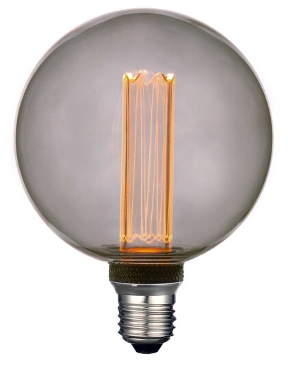 PR Home LED-pære E27 Røykgrå 125mm 1W Grå