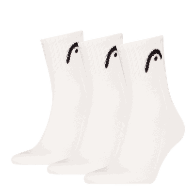 Head Socks Tennis 3P Club Short Crew tennissokker unisex White 35 38