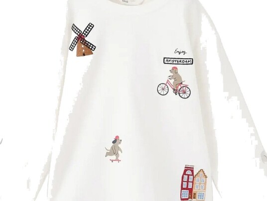 Mango Embroidered Cotton Shirt NATURAL WHITE 104