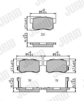 Bremseklosser JURID 573375J Bremseklosser JURID 573375J