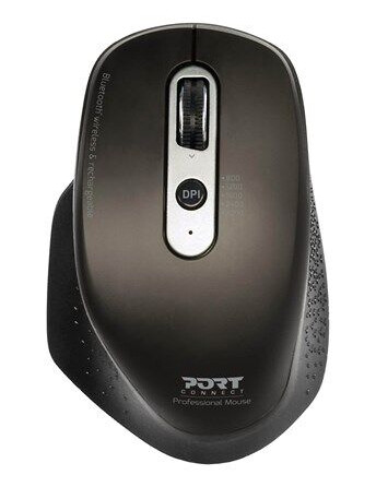 PORT Designs Bluetooth optisk mus med 5 knapper og 3200 DPI - Svart