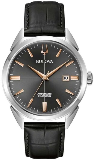 Bulova Herreklokke 96B422 Sutton Sort/Lær Ø41.5 mm