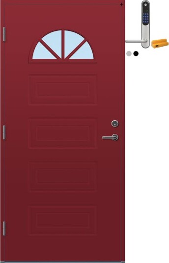 Ytterdør Bygg1 Fevik med Yale Doorman Classic Home